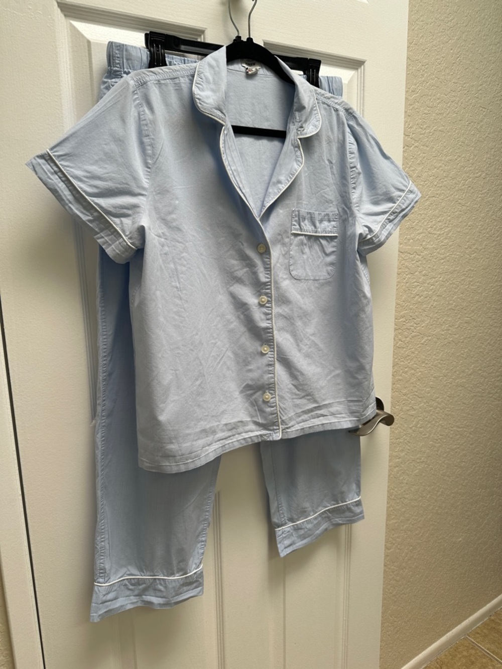 J. Crew Light Blue Short-Sleeve Women’s Pajama Set